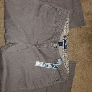 WOMENS AVENUE WIDE LEG JEANS GRAY PLUS SZ 24